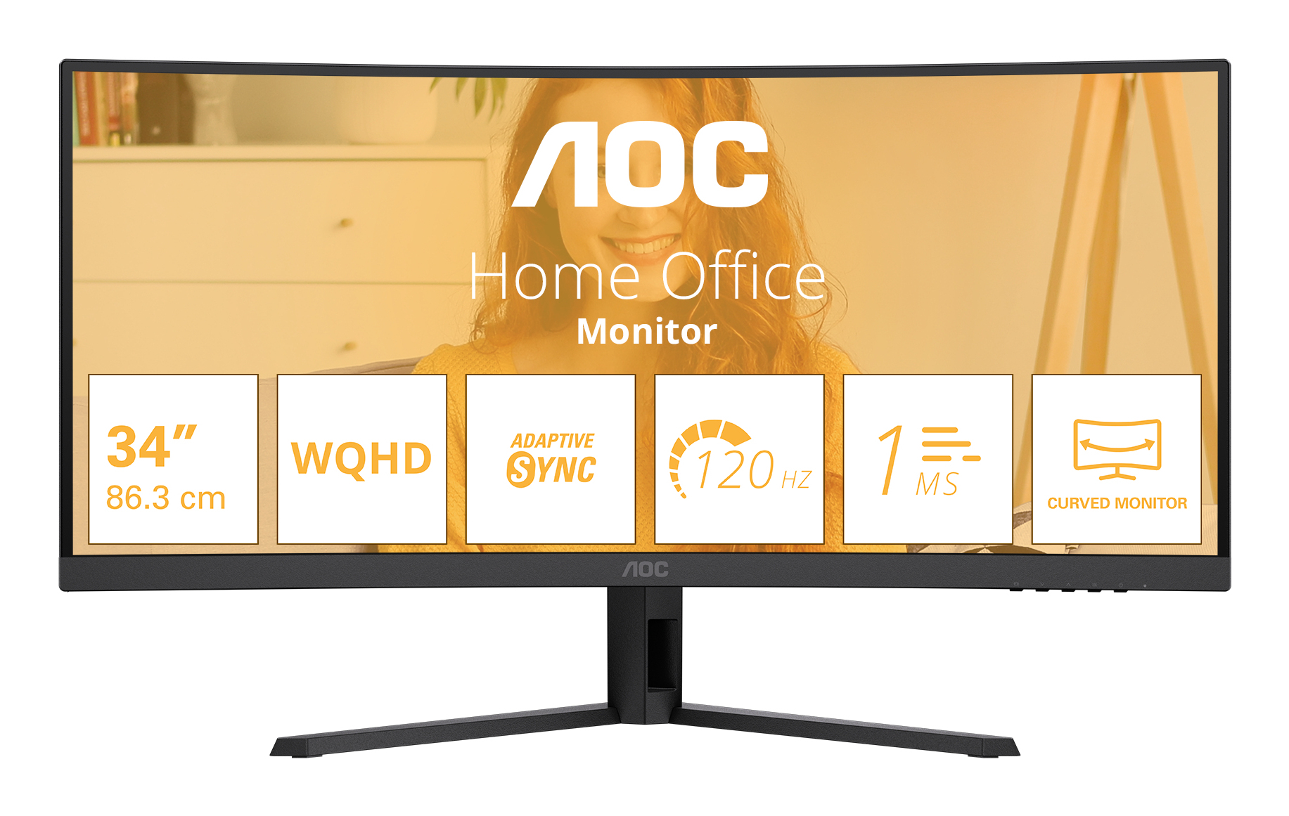 AOC 34 VA CURVED MONITOR CU34B3E