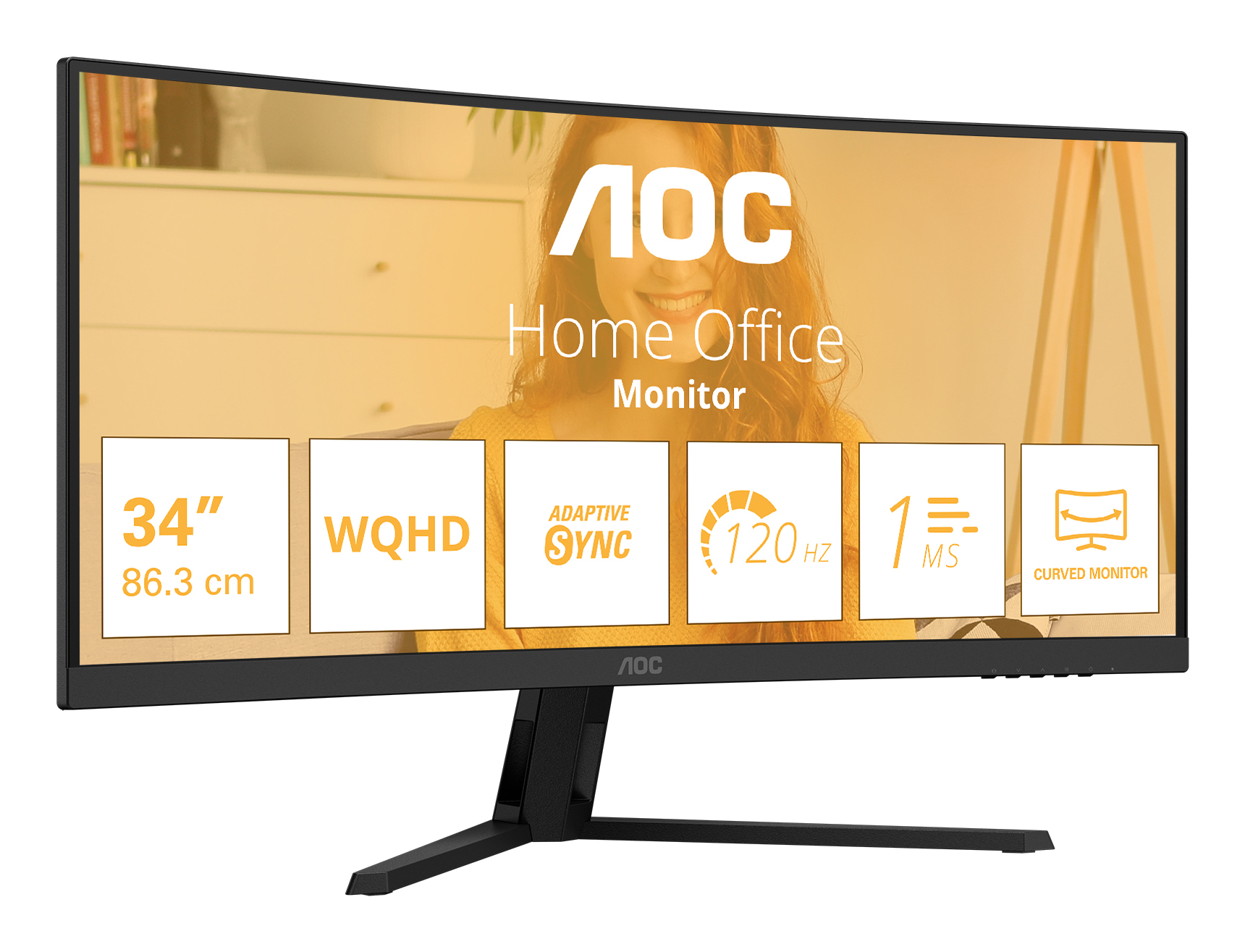 AOC 34 VA CURVED MONITOR CU34B3E - Image 2
