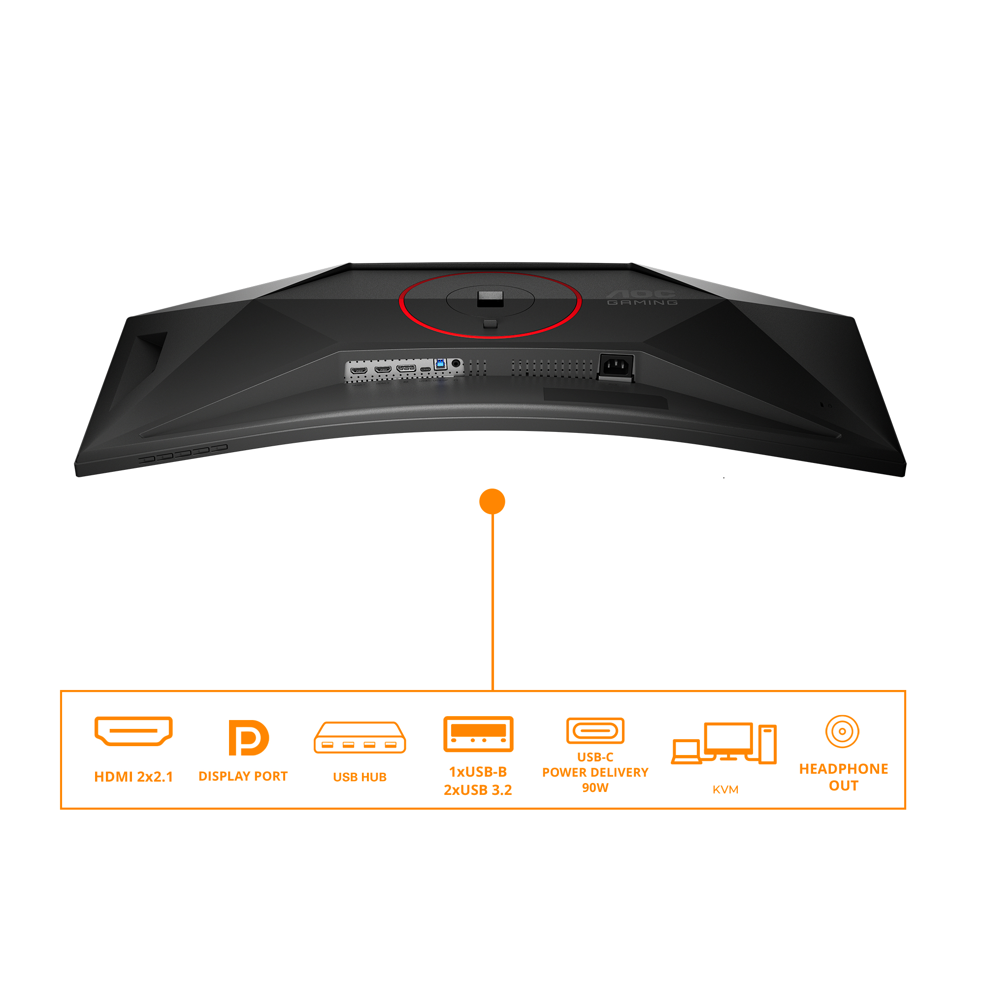 AOC 34 VA MONITOR SPK CURVED CU34G4ZCA - Image 4
