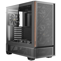 Antec P30 Air Mid-Tower Gaming Case, 1 x USB Type-C / 2 x USB 3.0, Tempered Glass Side Window Panel, Large Mesh Front with Premier Wood Accents, 3 x Pre-Installed PWM Fans, ATX, Micro-ATX , ITX Compatible