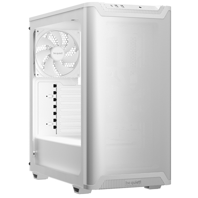 be quiet! BGW75 Pure Base 501 Airflow Window White Mid Tower Gaming Case, 1 x USB Type-C / 2 x USB 3.0, Sleek Front Panel and Airflow Cover, Water Cooling Ready, 2 x Pre-Installed Pure Wings 3 140mm Fans, ATX / M-ATX / Mini-ITX Compatible - Image 2