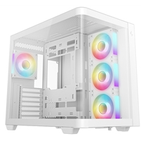 DeepCool CG530U 4F WH Case,White, Mid- Tower, 2x USB 3.0, Tempered Glass Side Window Panel, ITX/Micro ATX/ATX