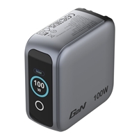 Verbatim Mini GaN Charger 100W With Display, 100W 3-Port + 100W USB-C to USB-C Cable
