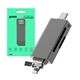 Prevo CR312 USB 2.0, USB Type-C and Lightning Connection, Card Reader, High-speed Memory Card Adapter Supports SD/Micro SD/TF/SDHC/SDXC/MMC, Compatible with Windows, Mac OS and Android, Black - Image 3
