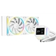 DeepCool LM240 White Liquid CPU Cooler with 2.4" IPS Display, 240mm AIO, Dual 120mm ARGB Fans, Anti-Leak Technology, PWM Pump, Intel LGA 1851/1700 & AMD AM5 Compatible, White - Image 3