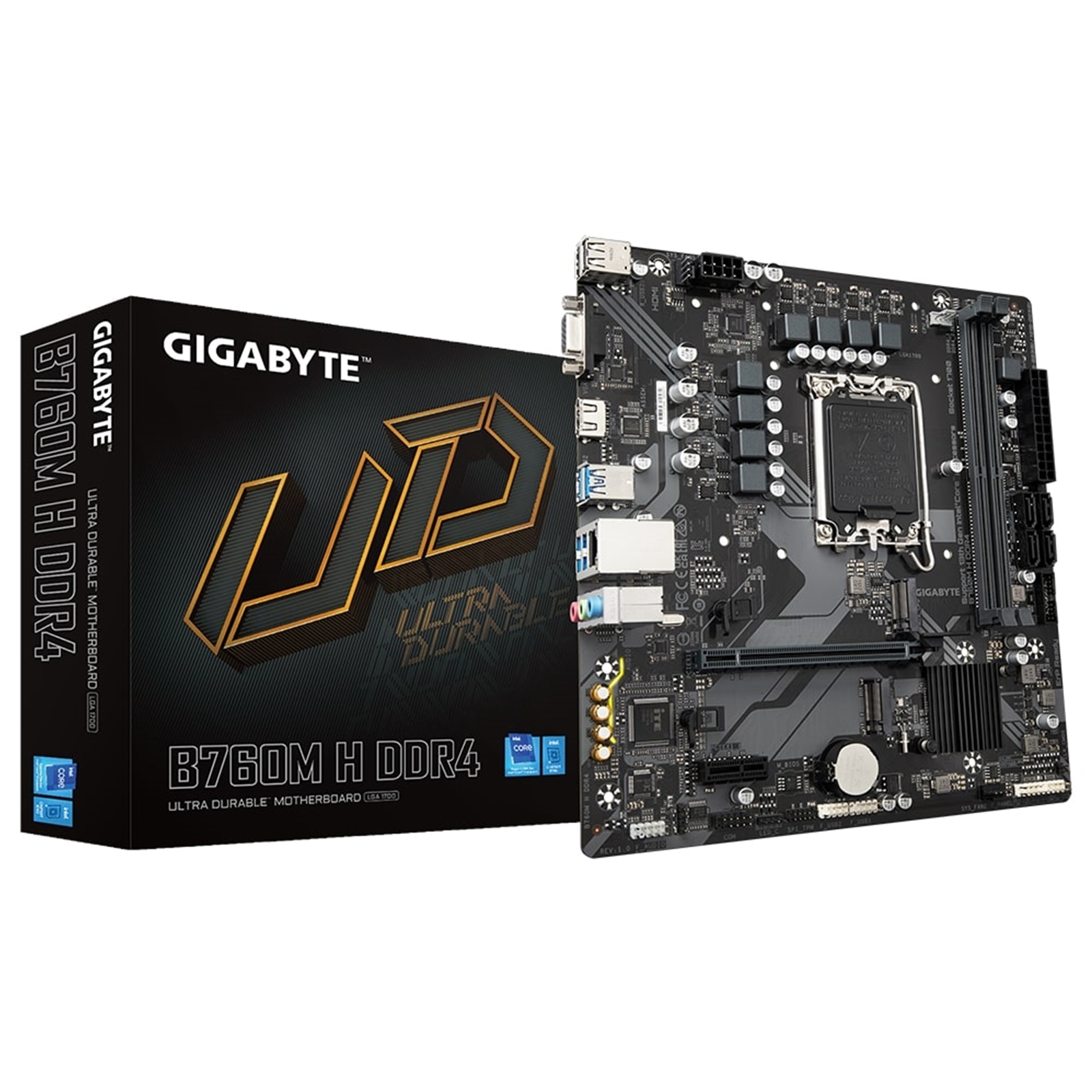 Gigabyte B760M H DDR4 Ultra Durable Intel 1700 Socket Mother