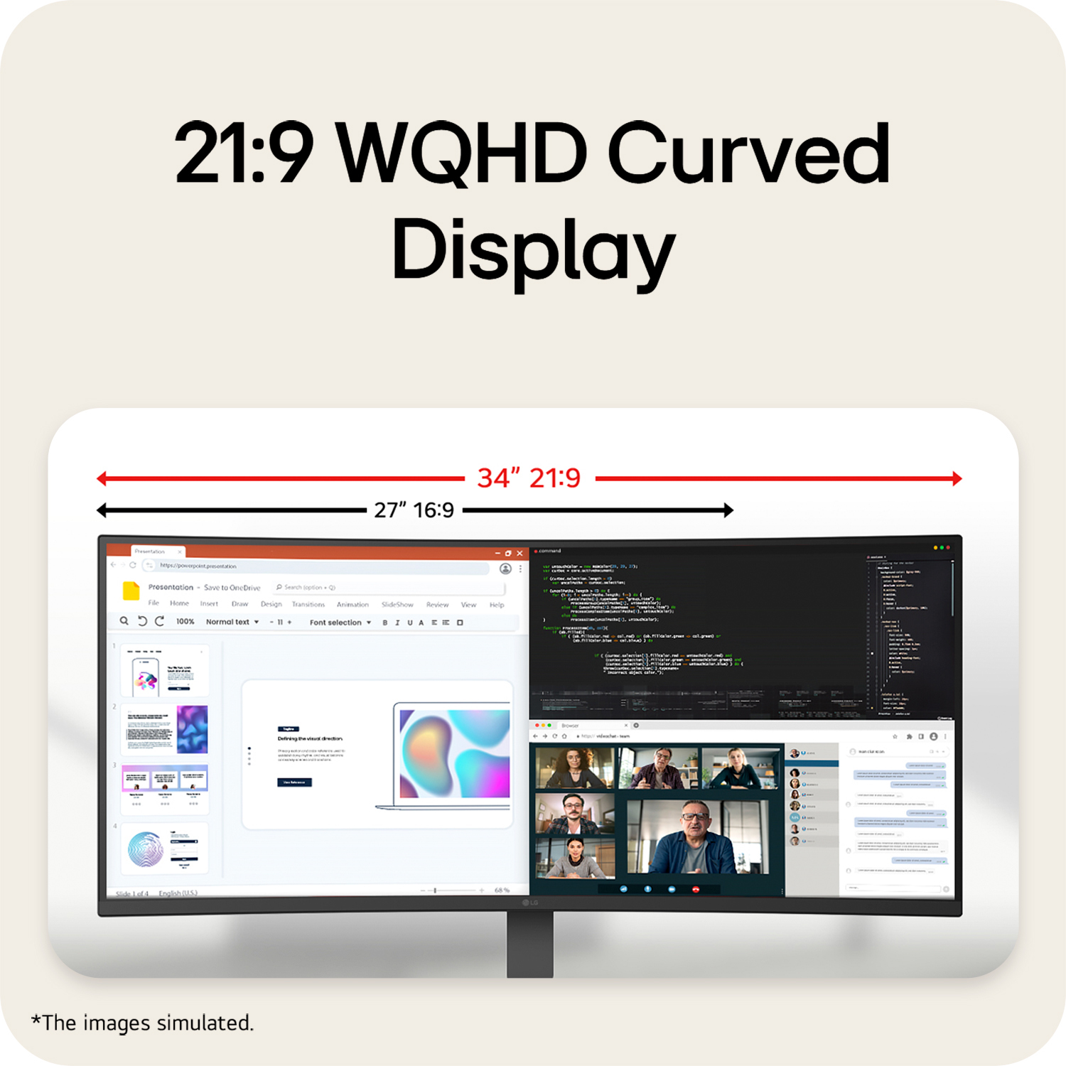 LG 34 VA MONITOR CURVED 34U640B-B - Image 3