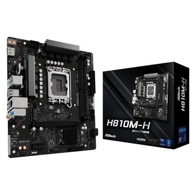 ASRock H810M-H Intel 1851 Socket Motherboard, Micro-ATX, 2x DDR5 Slots, 1x M.2 Socket, GbE LAN, 1x HDMI Port - Image 2