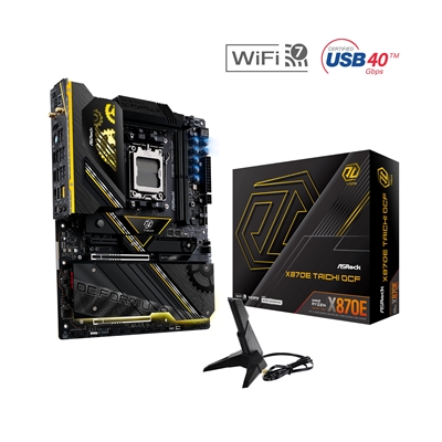 ASRock X870E TAICHI OCF AMD AM5 Socket Motherboard, ATX, 2x DDR5 Slots, 6x M.2 Sockets, Fitted I/O Shield, 5GbE LAN, Wi-Fi 7, 1x HDMI Port - Image 2
