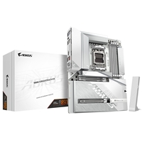 Gigabyte B850 AORUS STEALTH ICE AMD AM5 Socket Motherboard, ATX, 4x DDR5 Slots, 4x M.2 Sockets, Fitted I/O Shield, 5GbE LAN, Wi-Fi 7, 1x HDMI Port