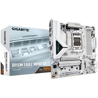 Gigabyte B850M Eagle WIFI6E ICE AMD AM5 Socket Motherboard, Micro-ATX, 4x DDR5 Slots, 2x M.2 Sockets, Fitted I/O Shield, 2.5GbE LAN, Wi-Fi 6E, 2x DisplayPorts / 1x HDMI Port