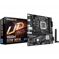 Gigabyte H610M D3W WIFI6 (Rev. 1.1) Intel 1700 Socket Motherboard, Micro-ATX, 2x DDR5 Slots, 1x M.2 Socket, GbE LAN, Wi-Fi 6, 1x DisplayPort / 1x HDMI Port