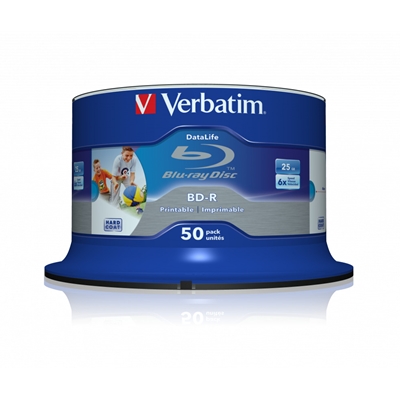Verbatim BD-R SL Datalife 25GB 6X 50 Pack Spindle Wide Printable No ID - Image 2