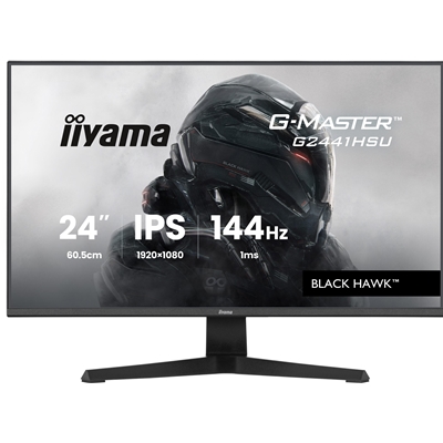iiyama G-Master Black Hawk gaming monitor G2441HSU-B1 24" Black, IPS, Ultra Slim Bezel, Full HD, 144Hz, 1ms, FreeSync, HDMI, Display Port, USB Hub - Image 2