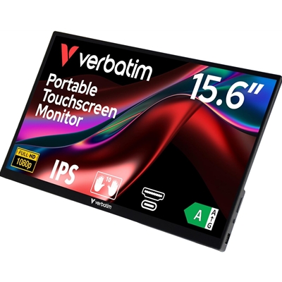 Verbatim Portable 15.6" FHD Touch Monitor ALU, 1920 x 1080 Resolution, 60Hz - Image 2