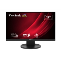 Viewsonic VG Series VG2208A LED Monitor 22 Inch With USB Hub, 1920 x 1080, Full HD Black, 100Hz, 5ms, HDMI, DisplayPort, Height-Adjustable