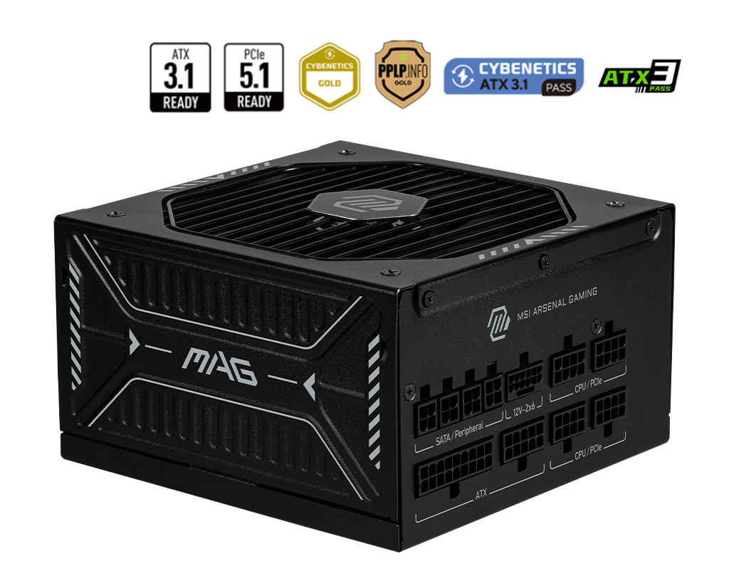 MSI 850W GOLD F/M MAG A850GLS PCIE5