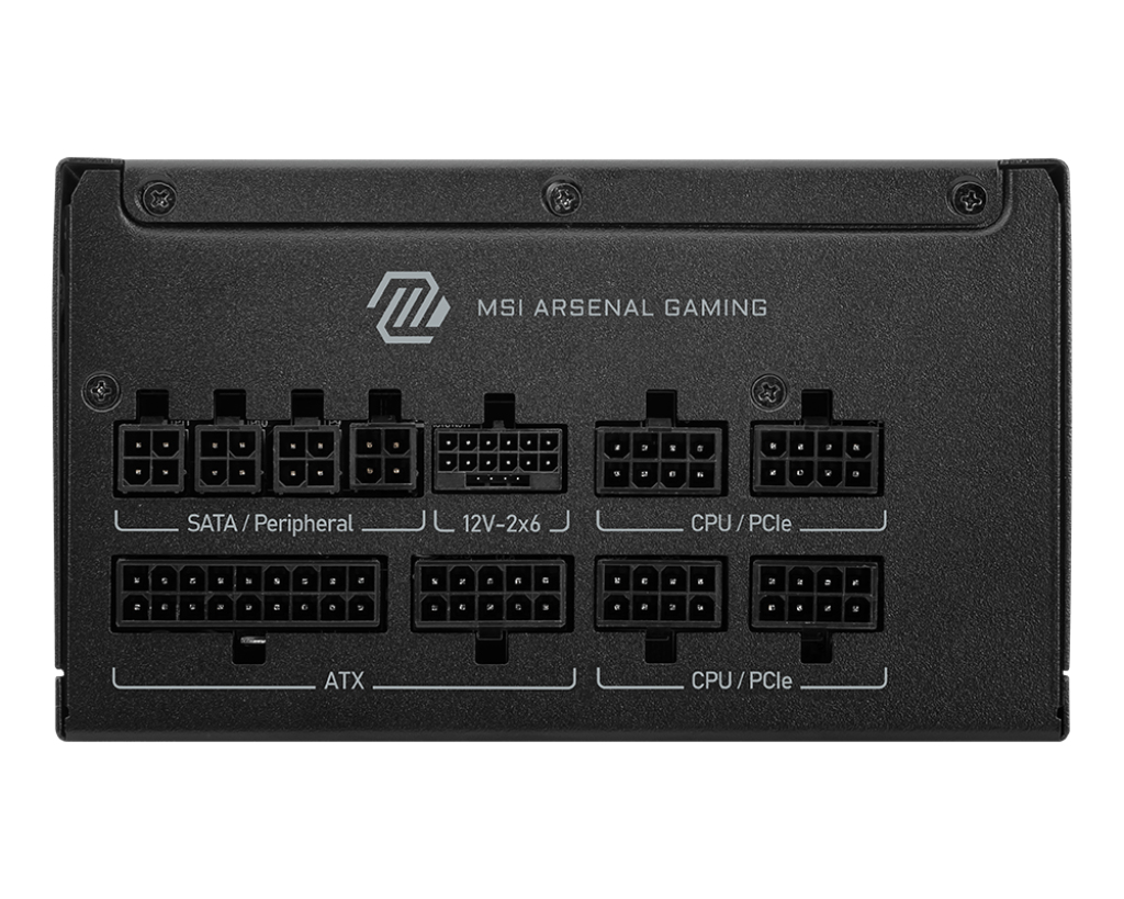 MSI 850W GOLD F/M MAG A850GLS PCIE5 - Image 2