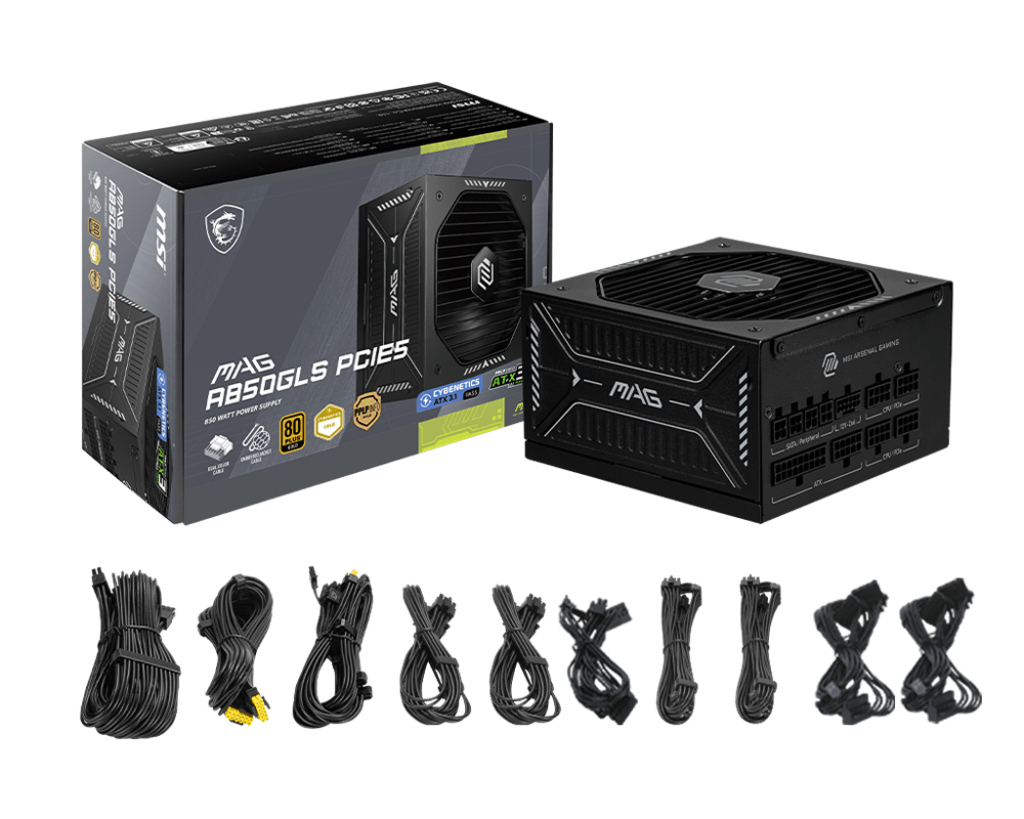 MSI 850W GOLD F/M MAG A850GLS PCIE5 - Image 5