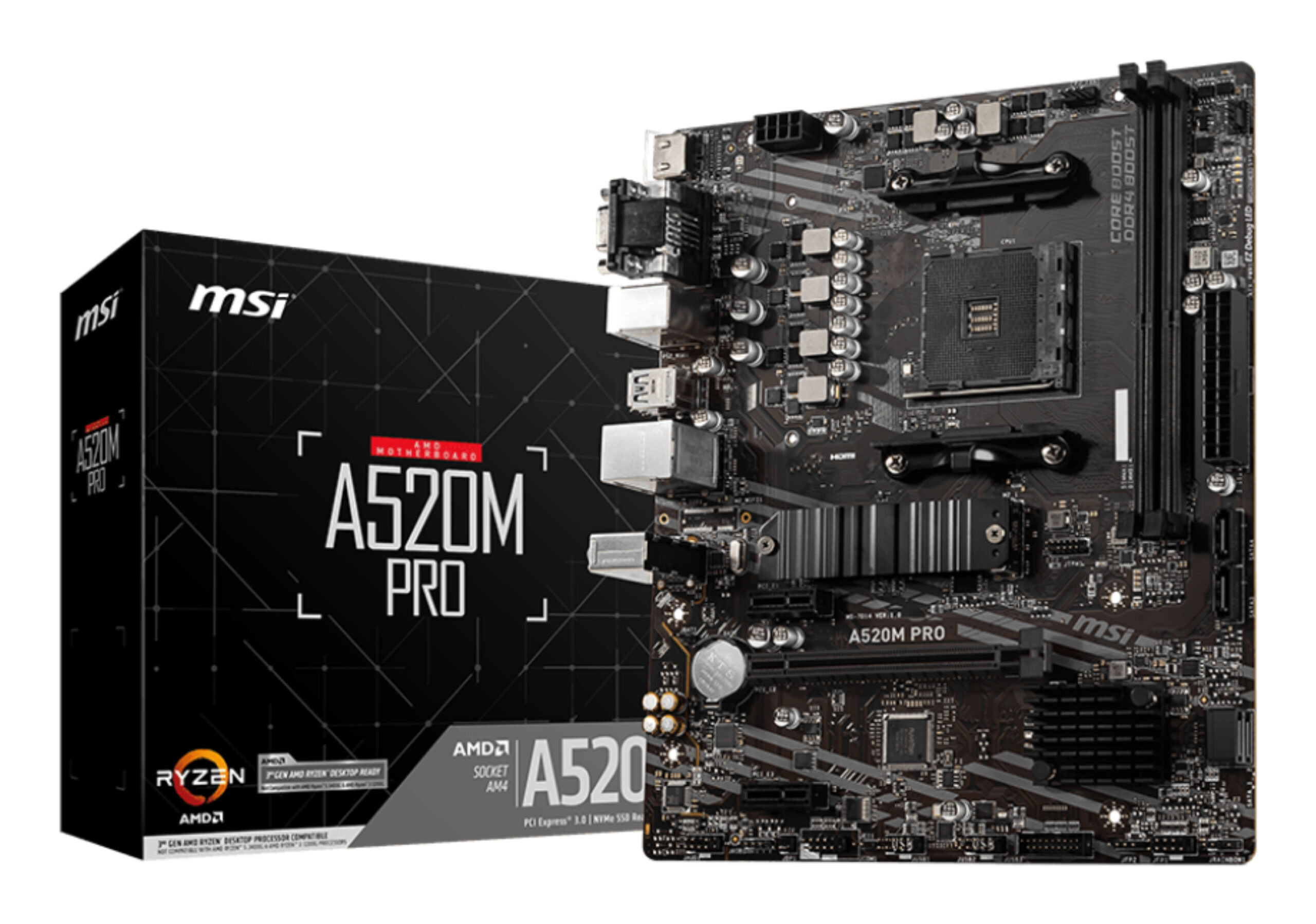 MSI AM4 A520M PRO M-ATX