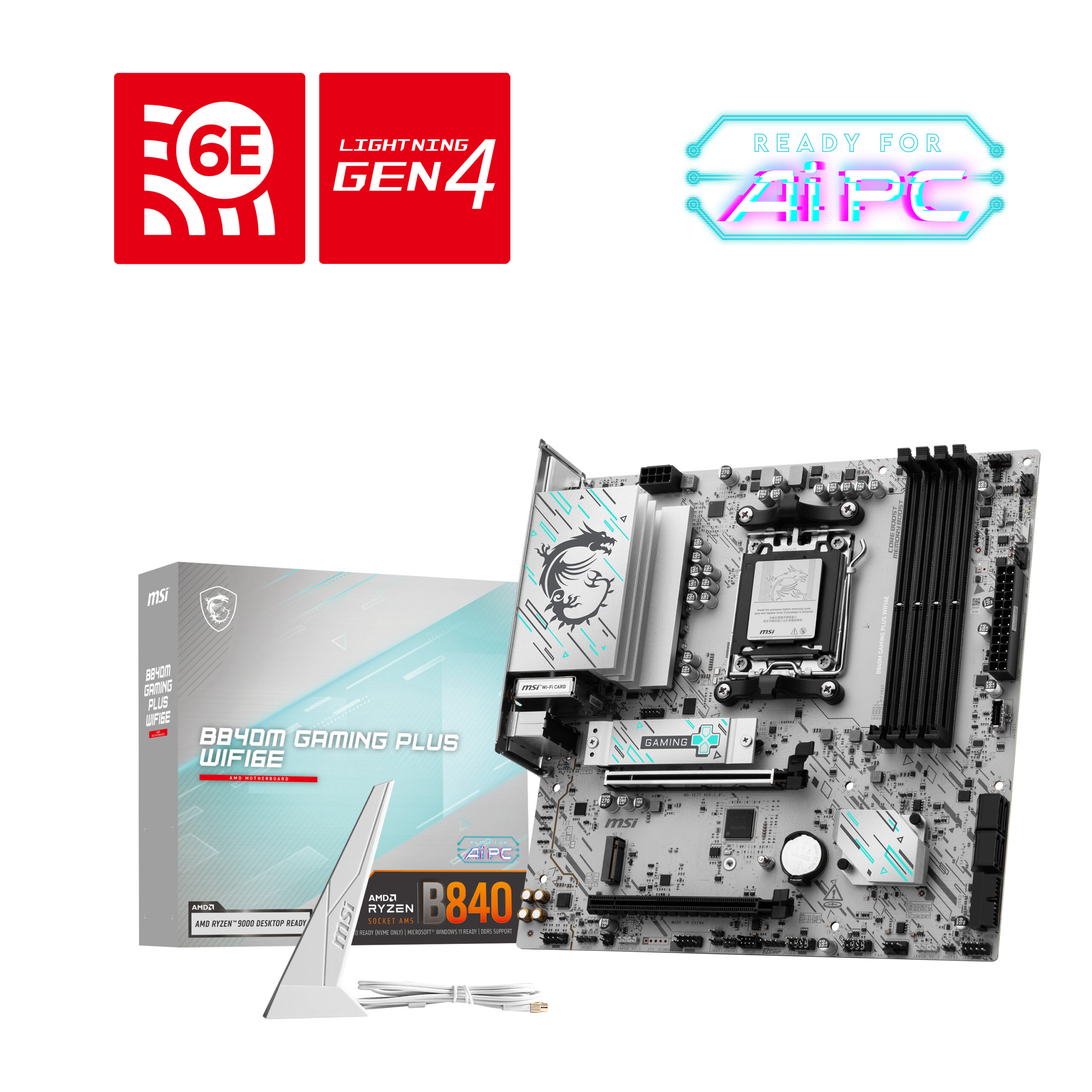 MSI AM5 B840M GAMING PLUS WIFI6E M-ATX - Image 6