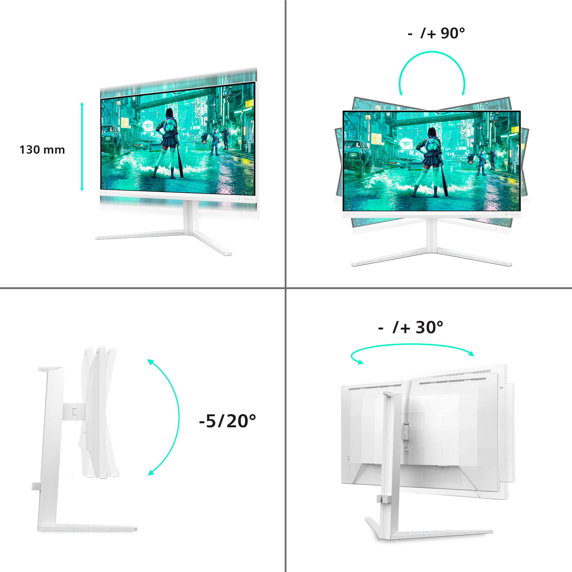 PHILIPS 23.8 IPS MON SPK 24M2N3201A/00 - Image 3