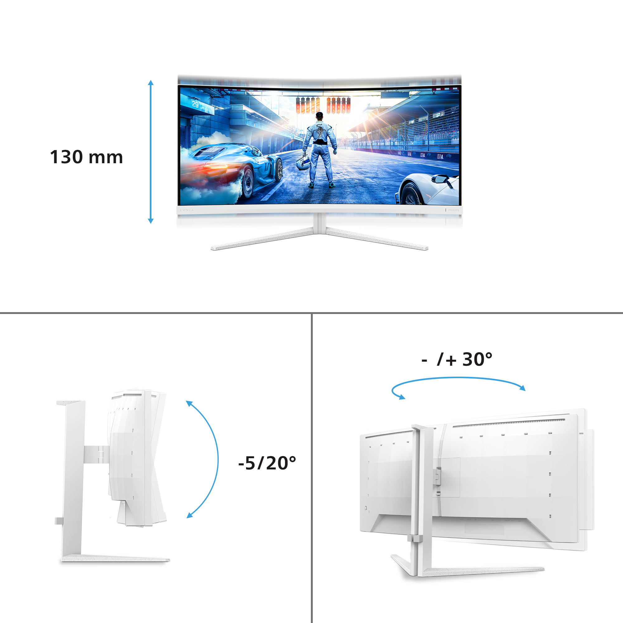 PHILIPS 34 VA MON SPK CUR 34M2C5501A/00 - Image 3