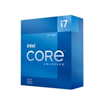 Intel 12th Gen Core i7-12700KF 12 Core Processor 20 Threads, 3.6GHz up to 5.0GHz Turbo Alder Lake Socket LGA1700, 25MB Cache, 125W, Maximum Turbo Power 190W, No Graphics, No Cooler