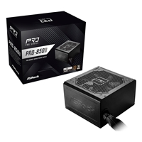 ASRock PRO-850B 850W ATX Power Supply Unit, 80 Plus Bronze Certified, 120mm Silent Cooling Fan, High Efficiency PSU