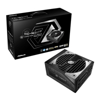 ASRock TC-1650T, 1600W ATX Power Supply Unit, 80 PLUS TITANIUM Certified. 135mm Striped Axial FDB Fan, High Efficiency PSU