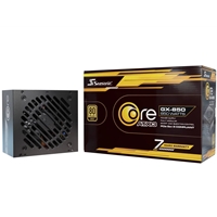Seasonic CORE GX V4 850W 80 PLUS Gold ATX 3.1 Modular PSU with 120mm FDB Fan, Braided Cables & 7 Year Warranty, Black