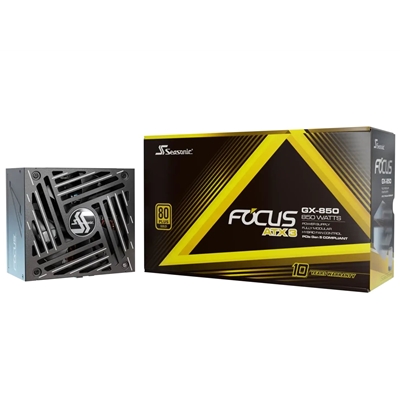 Seasonic FOCUS GX V4 850W 80 PLUS Gold ATX 3.1 Modular PSU with 135mm FDB Fan, OptiSink & 10 Year Warranty, Black - Image 2
