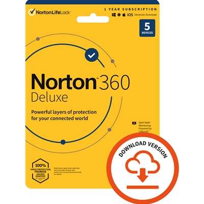 Norton 360 Deluxe, Antivirus Software for 5 Devices, 1-year Subscription, Includes Secure VPN, Password Manager and 50GB of Cloud Storage, PC/Mac/iOS/Android, Activation Code by email - ESD - Image 2