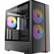 Antec FLUX Rear Mid Tower Gaming Case, 1 x USB Type-C / 2 x USB 3.0, Tempered Glass Side Window Panel, Multi-directional Vent Design, Walnut Wood Accents, 3 x Pre-Installed High-Performance PWM Fans , E-ATX (=330mm), ATX, Micro-ATX, ITX Compatible - Image 3