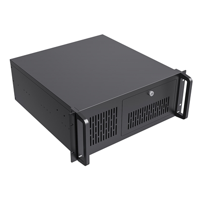 CiT 4U Rackmount Server Case 500mm, Heavy-Duty Industrial Chassis with Lockable Front Door, Supports ATX/mATX, 8x Internal HDD Bays for Massive Storage, Black - Image 2