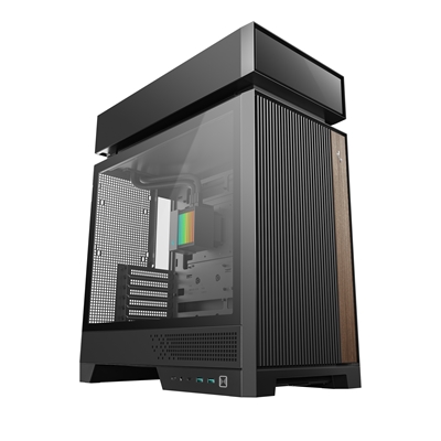DeepCool CL6600 ARGB Modular Split-Chamber Mid-Tower ATX Case, Tempered Glass Panels, Pre-installed 360mm ARGB Liquid Cooler, 2 x FL12R SE ARGB Fans, USB 3.0, Mini-ITX/Mico-ATX/ATX, Black - Image 2