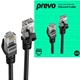 Prevo CAT6-BLK-1M Network Cable, RJ45 (M) to RJ45 (M), CAT6, 1m, Black, Oxygen Free Copper Core, Sturdy PVC Outer Sleeve & Clip Protector, Retail Box Packaging - Image 3