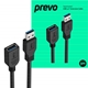 Prevo USBM-USBF-3M USB 3.0 Extension Cable, USB 3.0 Type-A (M) to USB Type-A (F), 3m, Black, Up to 5Gbps Transmission Rate, Retail Box Packaging - Image 3