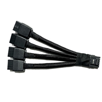 Replacement 12VHPWR 12+4Pin PCIe 5.0 to 4x8Pin (6+2P) Power Cable 10 cm Braided