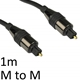 TOSLINK Digital Optical (M) to Digital Optical (M) 1m Black OEM Cable - Image 3