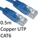 RJ45 (M) to RJ45 (M) CAT6 0.5m Blue OEM Moulded Boot Copper UTP Network Cable - Image 3