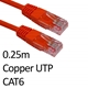 RJ45 (M) to RJ45 (M) CAT6 0.25m Red OEM Moulded Boot Copper UTP Network Cable - Image 3