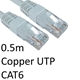 RJ45 (M) to RJ45 (M) CAT6 0.5m White OEM Moulded Boot Copper UTP Network Cable - Image 3
