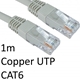 RJ45 (M) to RJ45 (M) CAT6 1m Grey OEM Moulded Boot Copper UTP Network Cable - Image 3