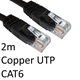 RJ45 (M) to RJ45 (M) CAT6 2m Black OEM Moulded Boot Copper UTP Network Cable - Image 3