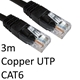 RJ45 (M) to RJ45 (M) CAT6 3m Black OEM Moulded Boot Copper UTP Network Cable - Image 3