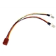 3-Pin Fan (F) to 2 x 3-Pin Fan (M + M) 0.15m OEM Internal Splitter Cable - Image 3