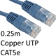 RJ45 (M) to RJ45 (M) CAT5e 0.25m Blue OEM Moulded Boot Copper UTP Network Cable - Image 3