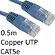RJ45 (M) to RJ45 (M) CAT5e 0.5m Blue OEM Moulded Boot Copper UTP Network Cable - Image 3