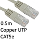 RJ45 (M) to RJ45 (M) CAT5e 0.5m Grey OEM Moulded Boot Copper UTP Network Cable - Image 3